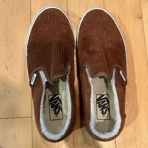 Madewell x Vans Classic Slip-On in Corduroy and Sherpa
